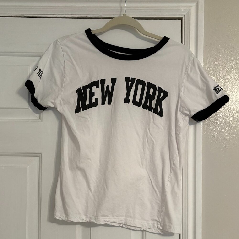 White New York Tee - L